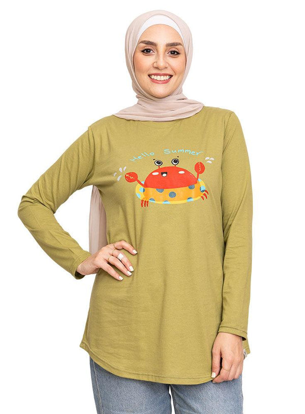 Fern Printed Long - Sleeve Design 55 - Khotwh